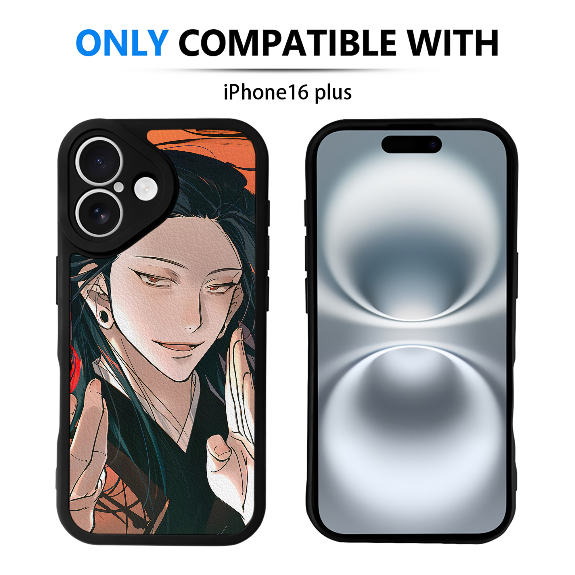 （画像用） 呪術廻戦 Jujutsu Kaisen 【iPhone 16シリーズ対応】シリコンスマホケース（レザー調） 材質：シリコン